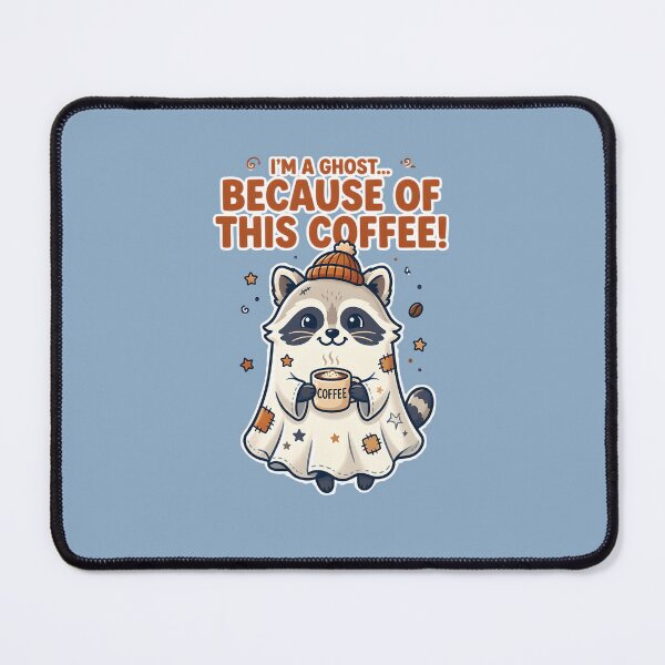 Item preview, I'm a ghost...Because of this coffee! - Raccoon with Halloween coffee designed and sold by ParadoxParadox.