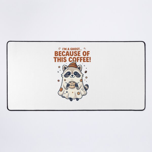 Item preview, I'm a ghost...Because of this coffee! - Raccoon with Halloween coffee designed and sold by ParadoxParadox.