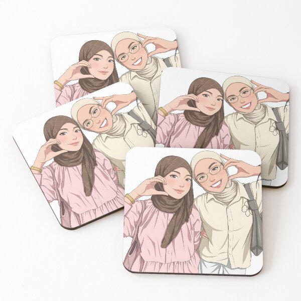 Item preview, Hijab women best friend forever ootd illustration vector art  designed and sold by sabartgunpla.
