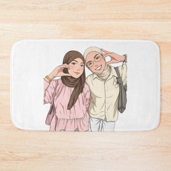 Item preview, Hijab women best friend forever ootd illustration vector art  designed and sold by sabartgunpla.