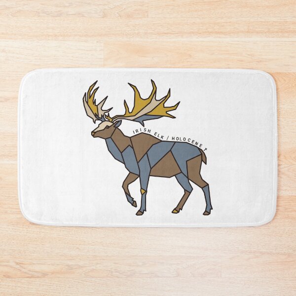 Item preview, Geometric Irish Elk - Mustard & Grey Accents designed and sold by AnimalsKnowAll.
