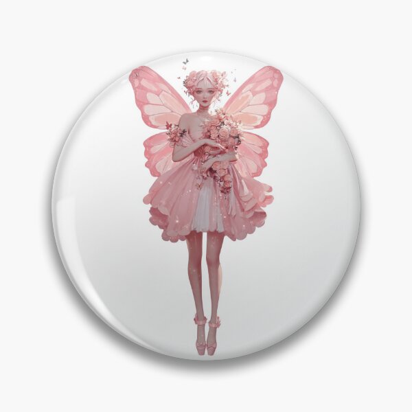 Item preview, Pink Flower Fairy With Butterfly Wings  designed and sold by LC&LCPlatform.