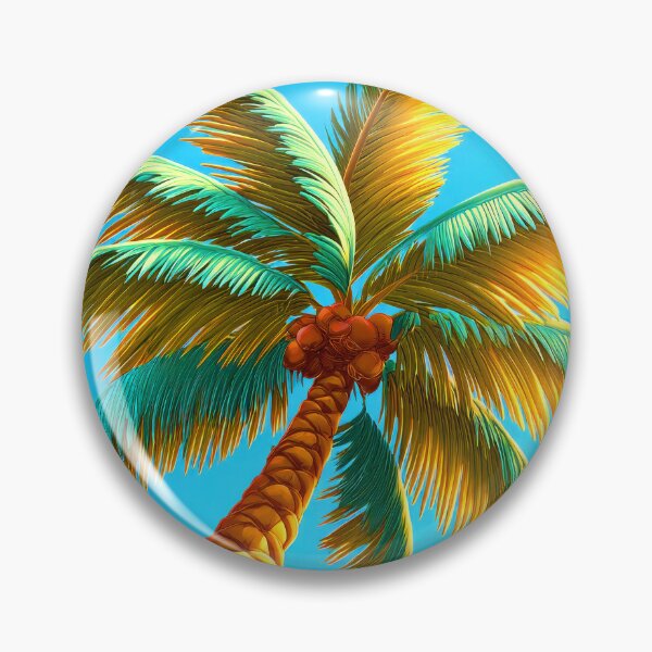 Item preview, Fantasy Tropical Palm Tree With Coconuts Colorful Art designed and sold by DEC02.