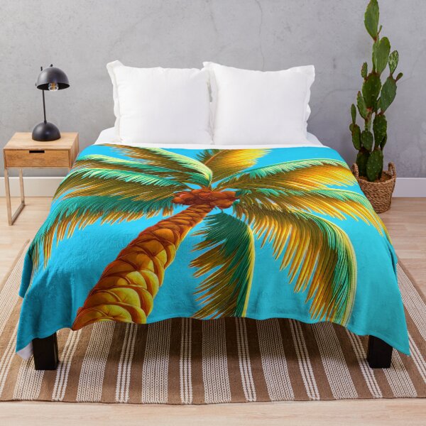 Aperçu de l'œuvre Palmier tropical fantastique avec noix de coco, art coloré créée et vendue par DEC02.