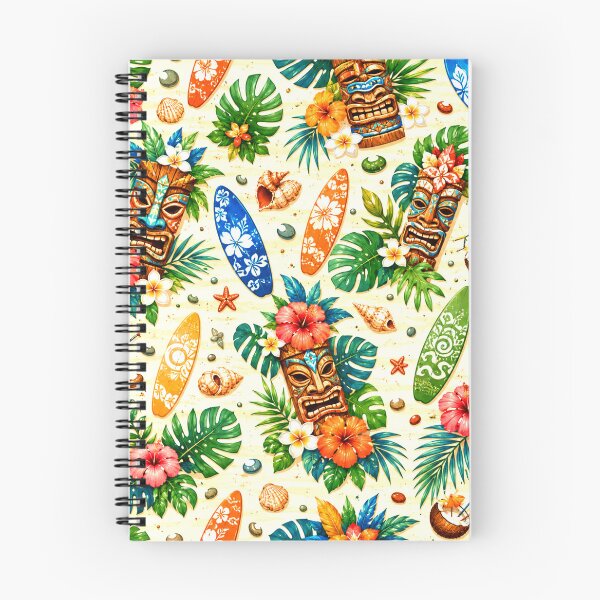 Item preview, Tropical Tiki Pattern With Palm Leaves, Hyacinths, Surfboards designed and sold by DEC02.