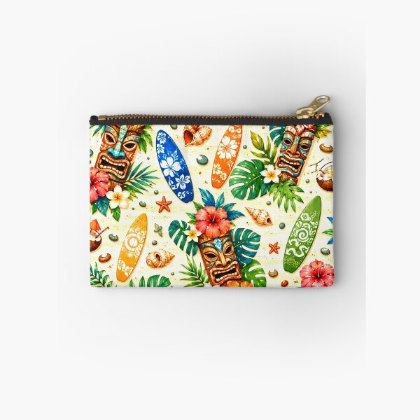 Item preview, Tropical Tiki Pattern With Palm Leaves, Hyacinths, Surfboards designed and sold by DEC02.