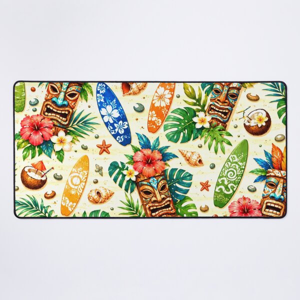 Item preview, Tropical Tiki Pattern With Palm Leaves, Hyacinths, Surfboards designed and sold by DEC02.