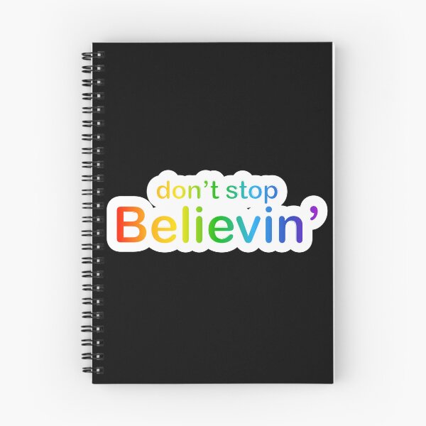 Item preview, Don't Stop Believin' "Believing" Rainbow Car Bumper Sticker Hats Shirts designed and sold by Rolographics1.