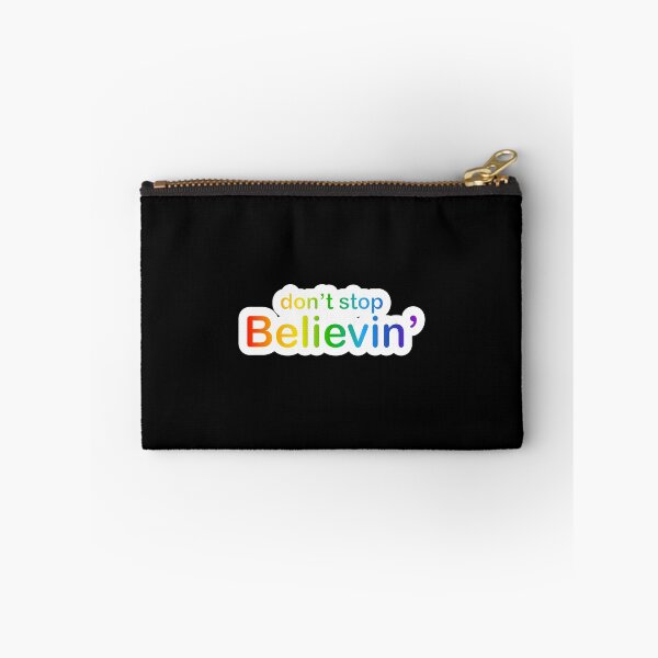 Item preview, Don't Stop Believin' "Believing" Rainbow Car Bumper Sticker Hats Shirts designed and sold by Rolographics1.