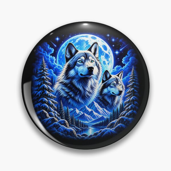 Item preview, Arctic Wolves Under the Moon – Guardians of the Winter Wild designed and sold by TroviTutto.