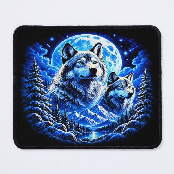 Item preview, Arctic Wolves Under the Moon – Guardians of the Winter Wild designed and sold by TroviTutto.