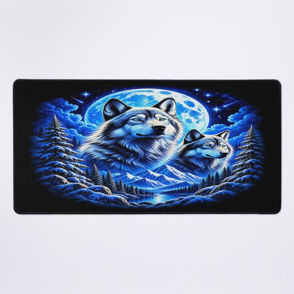 Item preview, Arctic Wolves Under the Moon – Guardians of the Winter Wild designed and sold by TroviTutto.