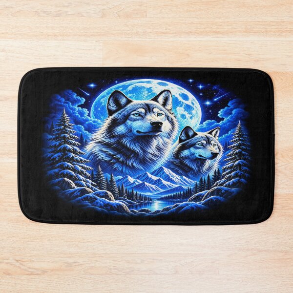 Item preview, Arctic Wolves Under the Moon – Guardians of the Winter Wild designed and sold by TroviTutto.