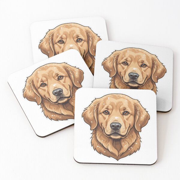 Item preview, Golden Retriever Face Portrait Winter Holiday Style – Golden retriever mom gift designed and sold by michallechowicz.