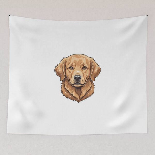 Item preview, Golden Retriever Face Portrait Winter Holiday Style – Golden retriever mom gift designed and sold by michallechowicz.