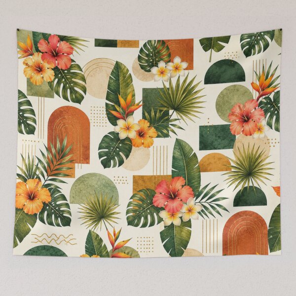 Item preview, Summer Tropical Flowers And Palm Leaves Modern Designs designed and sold by DEC02.