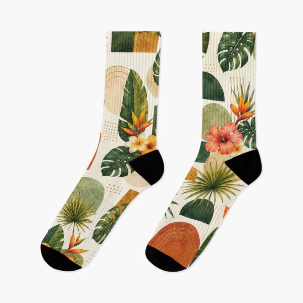 Item preview, Diseños modernos con flores tropicales de verano y hojas de palmera. designed and sold by DEC02.