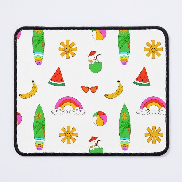 Item preview, Summer Surfboards, Beach Balls, Rainbows, And Fruit Pattern designed and sold by DEC02.