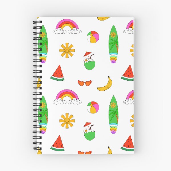 Item preview, Summer Surfboards, Beach Balls, Rainbows, And Fruit Pattern designed and sold by DEC02.
