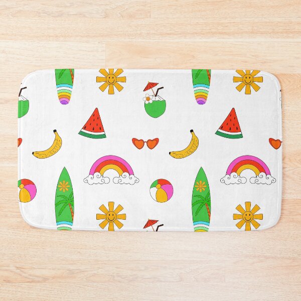 Item preview, Summer Surfboards, Beach Balls, Rainbows, And Fruit Pattern designed and sold by DEC02.