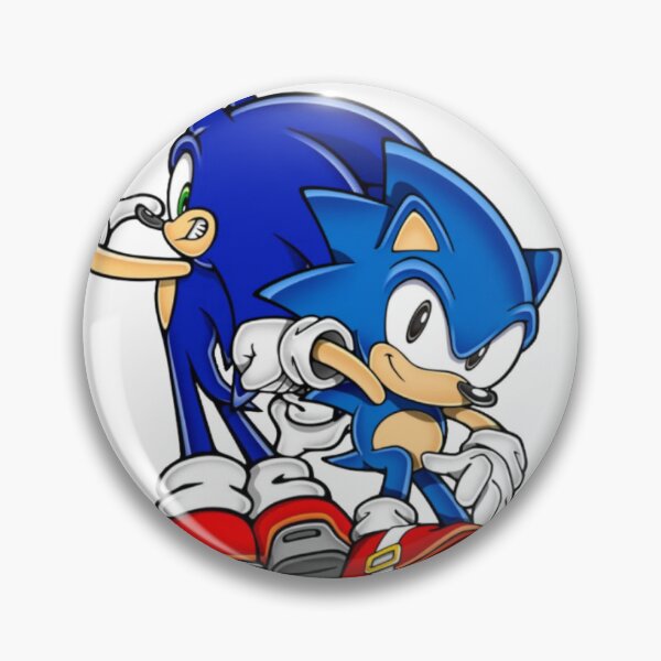 Artikelvorschau, Modern Sonic und Classic Sonic (im Sonic X-Stil) entworfen und verkauft von imstillstan.