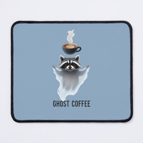 Item preview, Ghost coffee - Raccoon with spooky coffee designed and sold by ParadoxParadox.