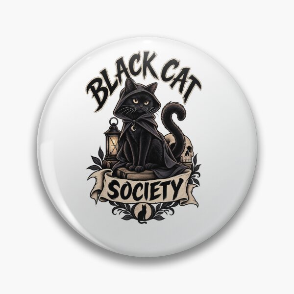 Item preview, black cat society designed and sold by Leo Bennett.
