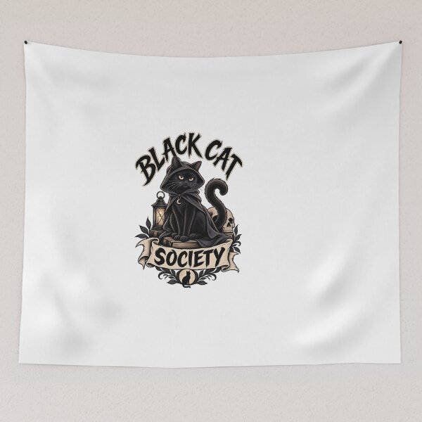 Item preview, black cat society designed and sold by Leo Bennett.