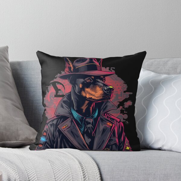 Item preview, Cool Cyberpunk Doberman Dog Gangster Art designed and sold by MargaretPolanco.