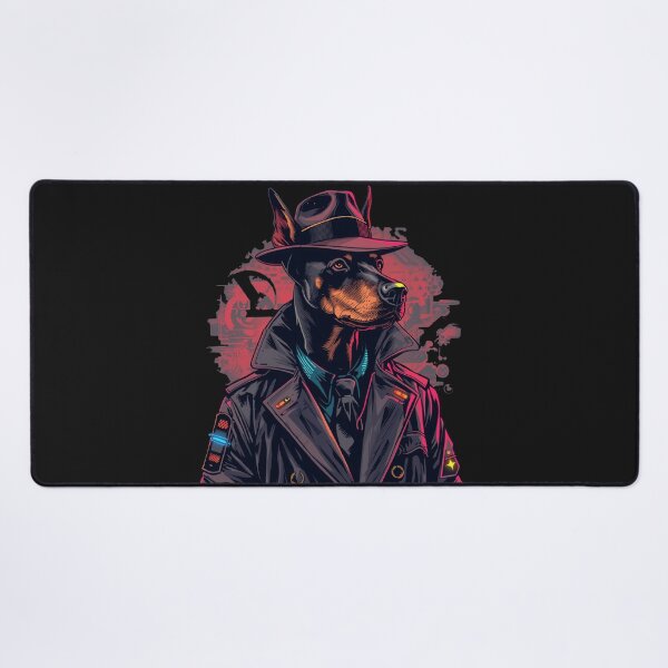 Item preview, Cool Cyberpunk Doberman Dog Gangster Art designed and sold by MargaretPolanco.