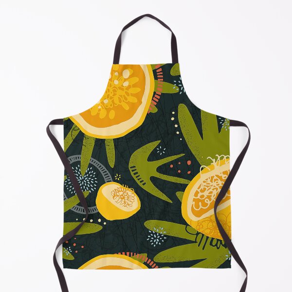 Item preview, Yellow Passion Fruit And Green Leaves Abstract Designs designed and sold by DEC02.