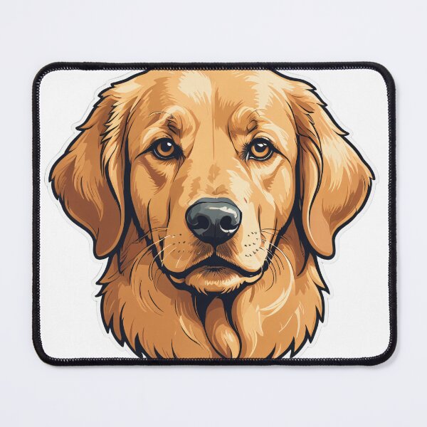 Item preview, Golden Retriever Face Portrait Vintage 70s Style – Golden retriever mom gift designed and sold by michallechowicz.