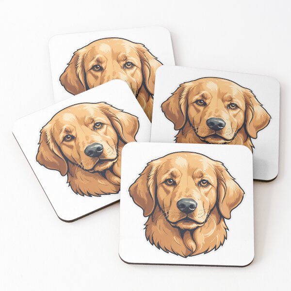 Item preview, Golden Retriever Face Portrait Vintage 70s Style – Golden retriever mom gift designed and sold by michallechowicz.