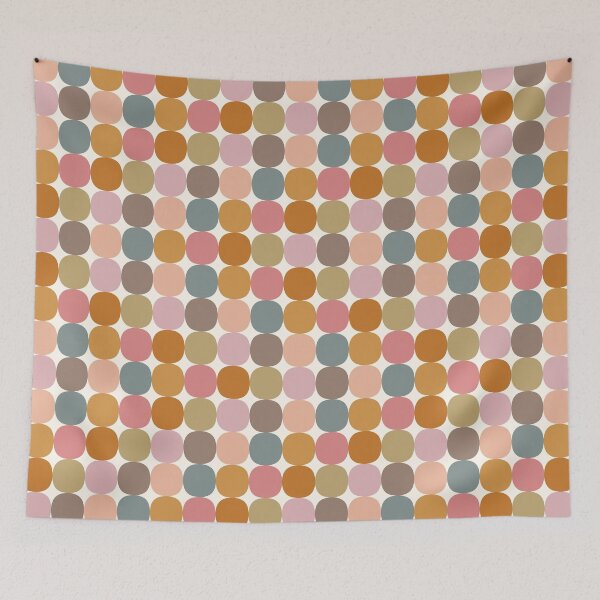 Item preview, Retro Dot Grid - Warm Muted Tones designed and sold by ninatokle.
