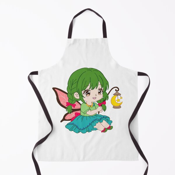 Item preview, Cute Green Hair Moon Fairy - Kawaii Star Lantern Fairy. designed and sold by BunnySoftArt.