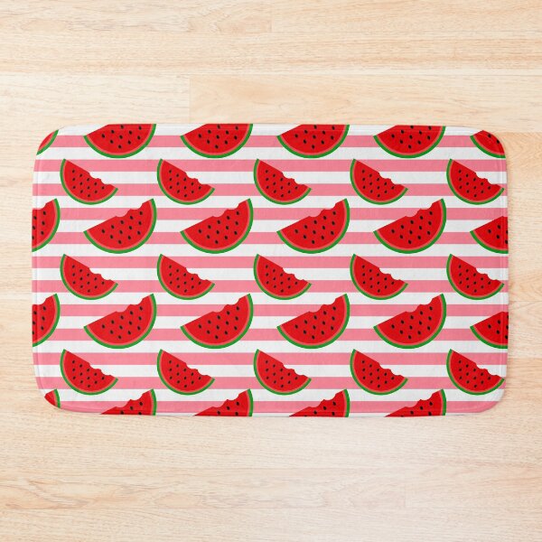 Item preview, Sliced Watermelon Pattern On Pink And White Stripes designed and sold by DEC02.