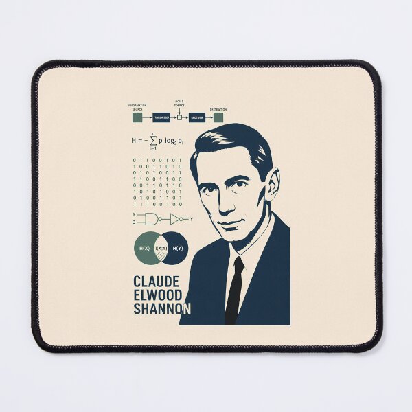 Item preview, Claude Shannon designed and sold by Sarcastic designs.