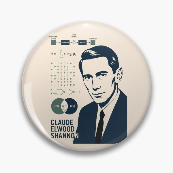Item preview, Claude Shannon designed and sold by Sarcastic designs.