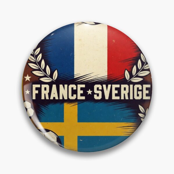 Item preview, France Sverige Retro Match Poster | Vintage France vs Sweden Soccer Art designed and sold by Nexus Space.