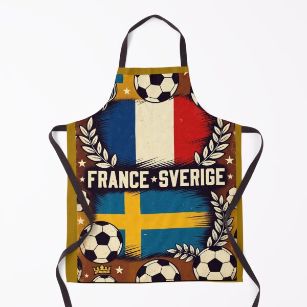 Item preview, France Sverige Retro Match Poster | Vintage France vs Sweden Soccer Art designed and sold by Nexus Space.