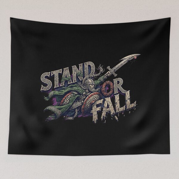 Item preview, Stand or Fall Knight Shirt, Medieval Warrior T-Shirt, Battle Knight Gift, Armored Warrior Apparel, Sword Shield Shirt, Medieval Knight Gift, Warrior Spirit, Chivalry designed and sold by Typologystudios.