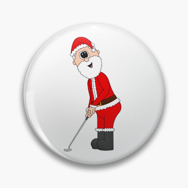 Item preview, Santa Playing Golf (Putter), Golfer Christmas Funny designed and sold by doodlerob.