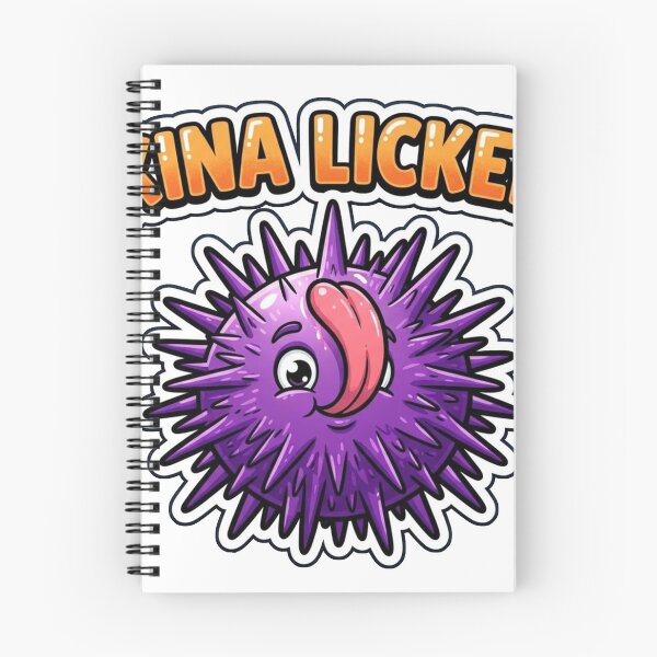 Item preview, NZ Kina Licker Cartoon with Purple Sea Urchin designed and sold by kiwiartyfarty.