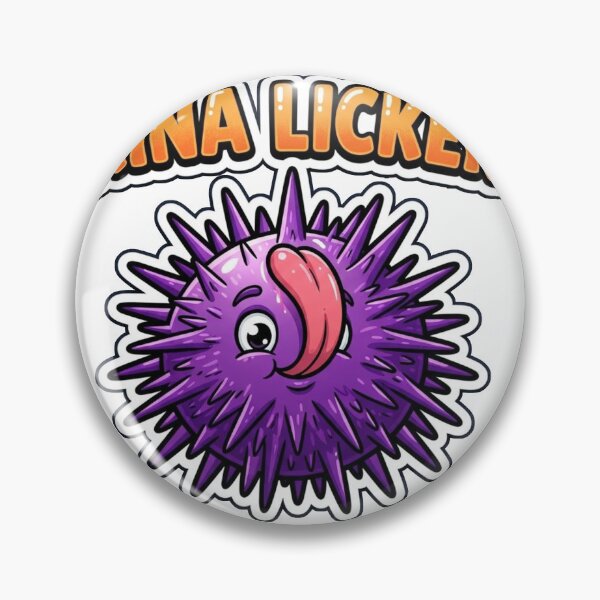 Item preview, NZ Kina Licker Cartoon with Purple Sea Urchin designed and sold by kiwiartyfarty.