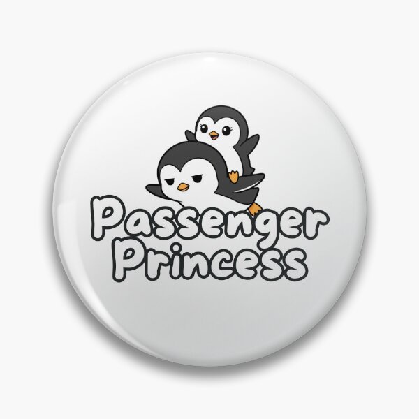 Item preview, Passenger Princess – Cute Penguin Riding Shotgun Humor designed and sold by yodaddydesigns.