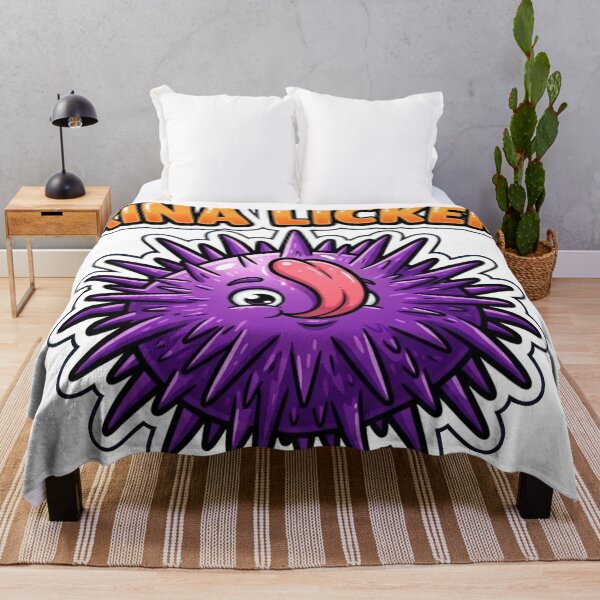 Item preview, NZ Kina Licker Cartoon with Purple Sea Urchin designed and sold by kiwiartyfarty.