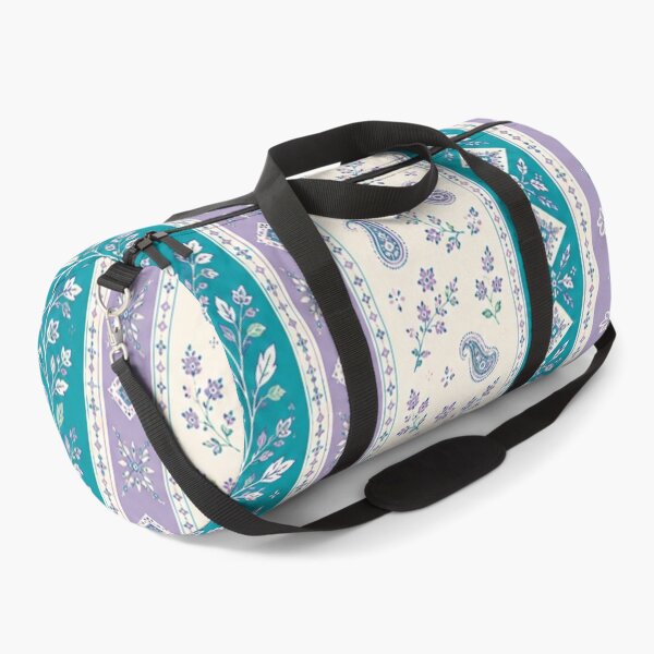 Item preview, Turquoise & Lavender Boho Stripe | Floral Paisley Pattern designed and sold by lbl-shop.