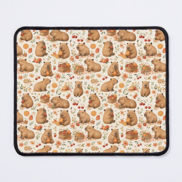 Item preview, Cute Capybara Garden Watercolor designed and sold by Victoria Riabov.