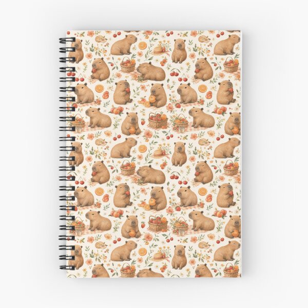 Item preview, Cute Capybara Garden Watercolor designed and sold by Victoria Riabov.