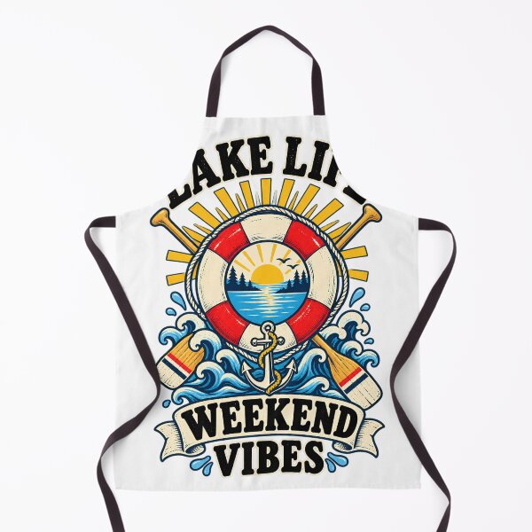 Item preview, Lake Life Weekend Vibes Retro Nautical Summer Design designed and sold by urbinet.
